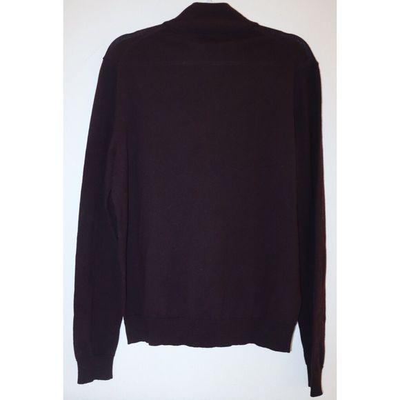The Men's Store Bloomingdale's Sz Medium Purple 1/4 Zip Merino Wool Sweater $98 - Picture 4 of 9